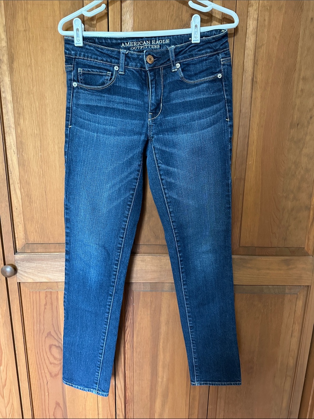 American Eagle Outfitters Dark Blue Skinny Stretch Jeans